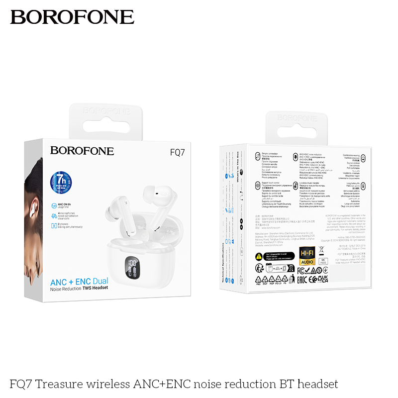 BOROFONE FQ7 Treasure TWS earbuds NZ 8